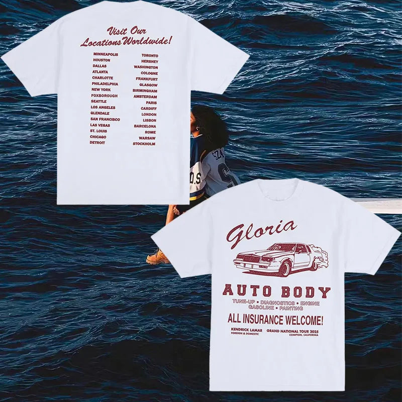 2025 SZA MARIAS Lamar TShirt Grand National Tour Men and Women Clothing Oversize Vintage Unisex High Quality Cotton Clothes