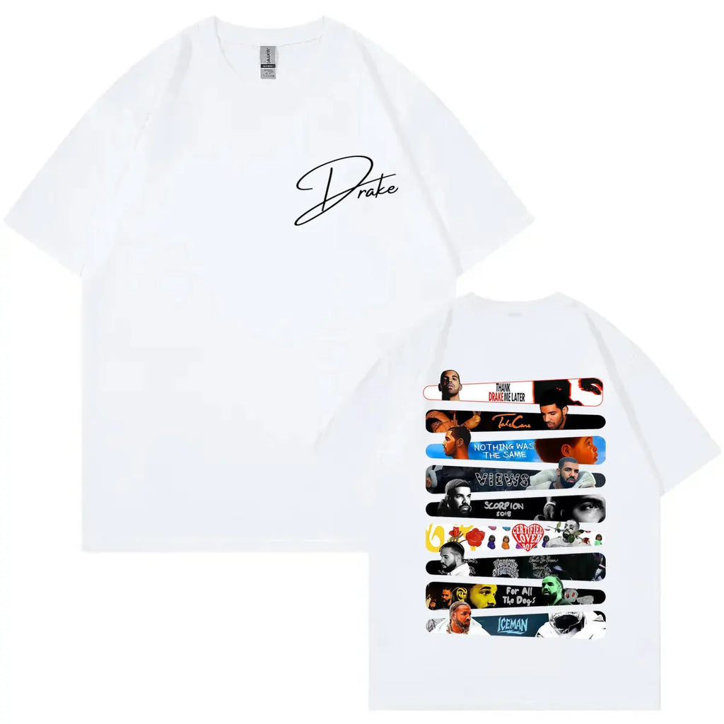 Rapper Drake Album Graphic T Shirts Men Women Clothing Fashion Hip Hop Short Sleeve T-shirts Summer Casual Loose Cotton T-shirt