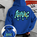 Men's hooded sweatshirt with stylish graffiti print design