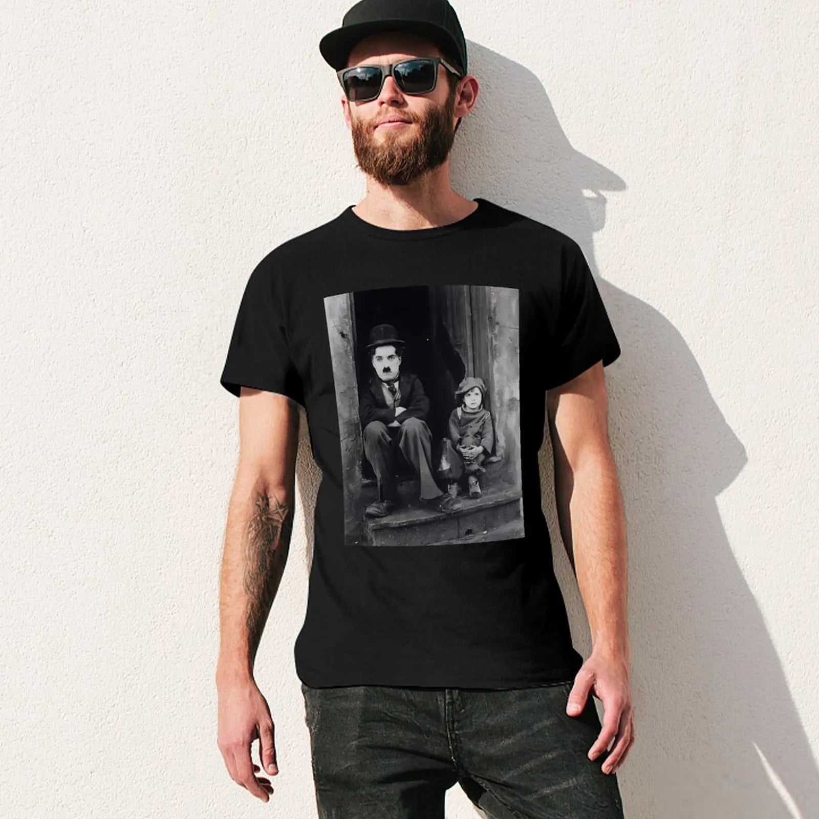 Charlie Chaplin - The Kid T-Shirt rapper graphic tees graphic t shirt vintage new edition Funny t-shirt t shirt men 100℅ cotton