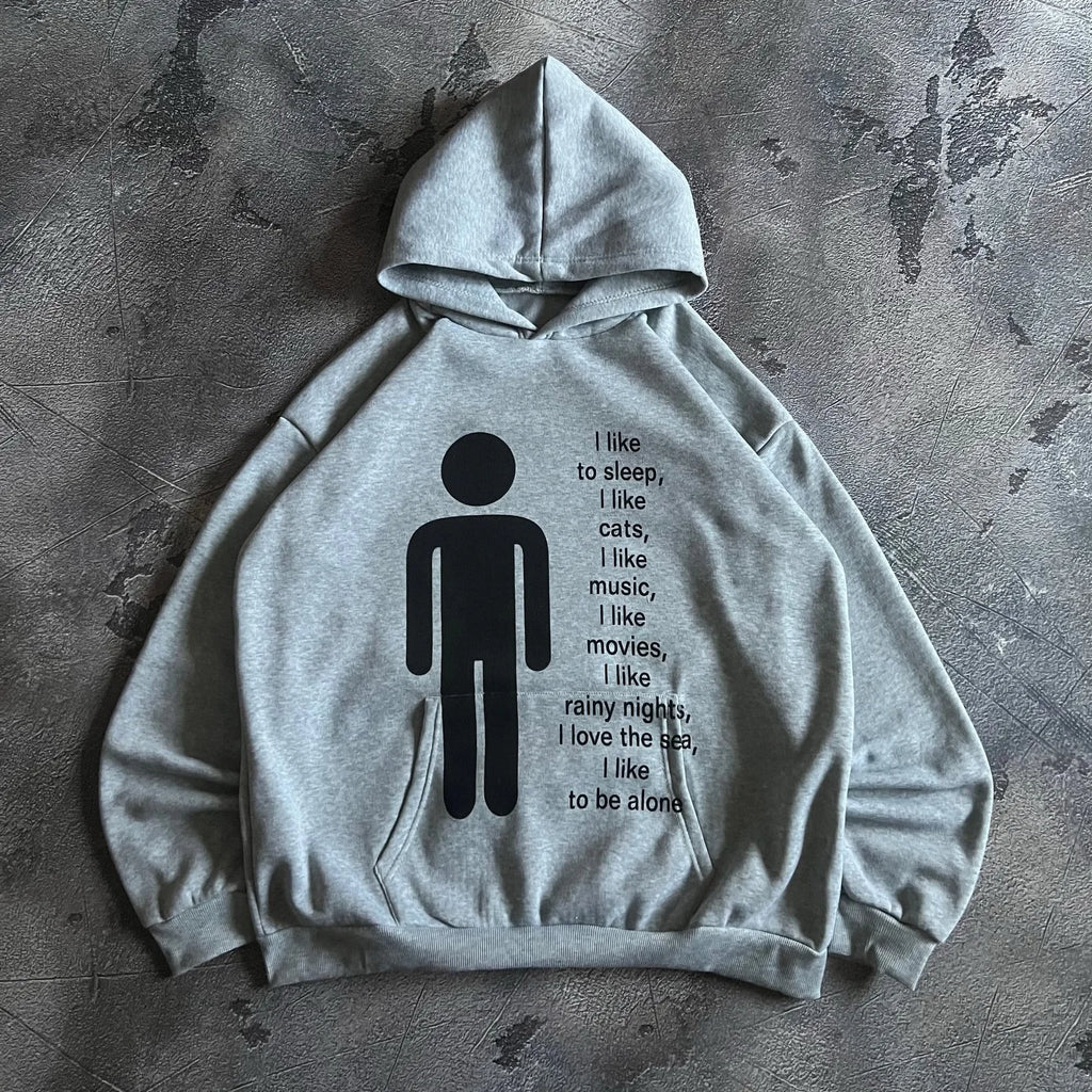 American Pattern Letter Jeans Y2K Men Hoodies Sets Streetwear Gothic Harajuku Hip Hop Men Women Fashion Casual Wide Leg Jeans