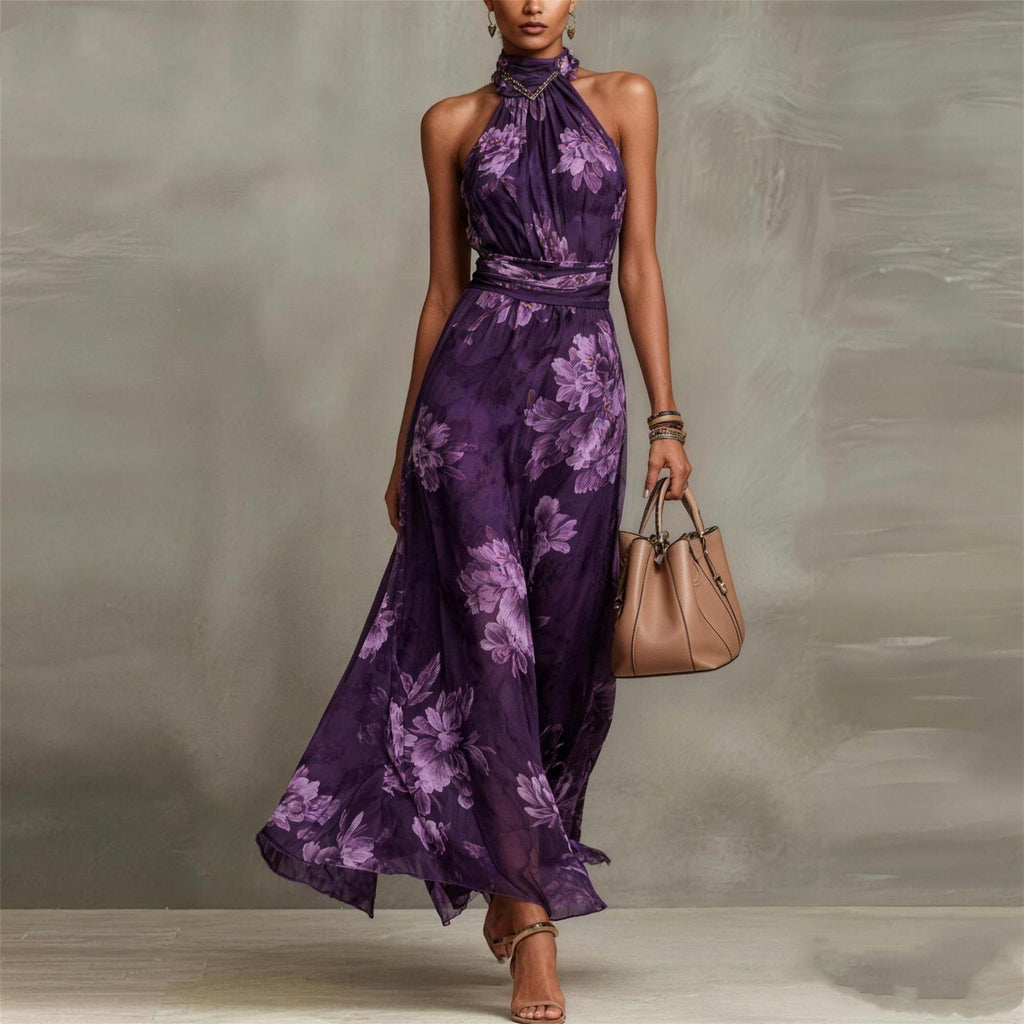Sleeveless Vacation Style Ruched Dress