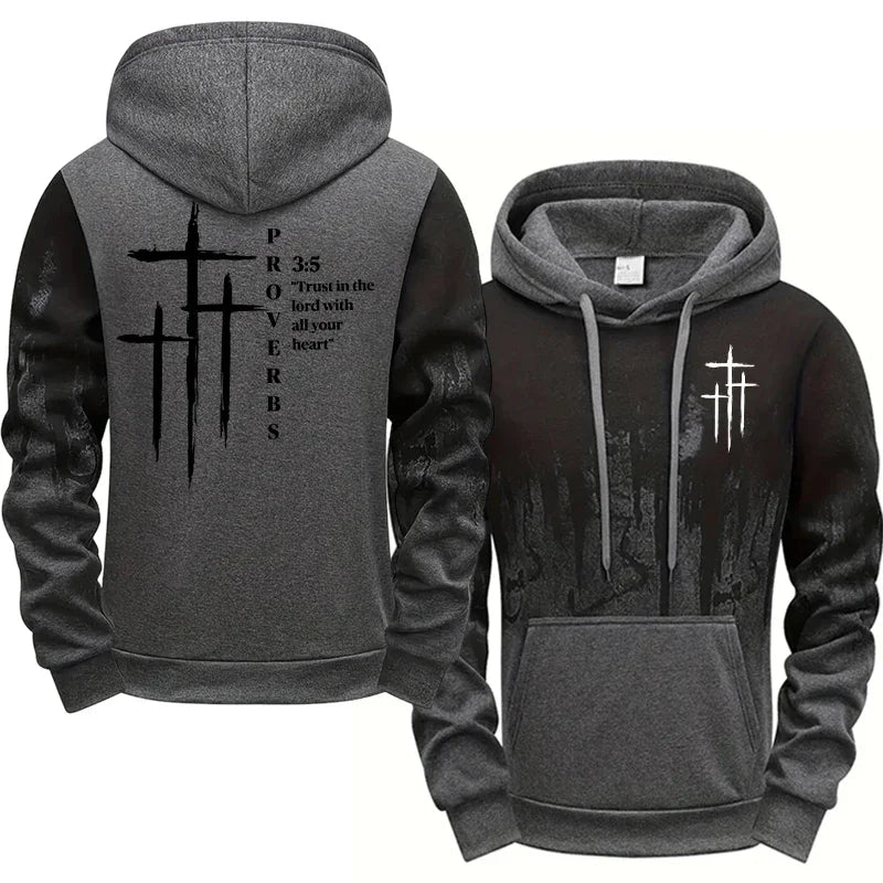 Autumn Winter Daily Casual Sports Jogging Suit Hoodie Outfits Jesus Christ Fashion Men's Set Hooded Sweatshirt and Sweatpants