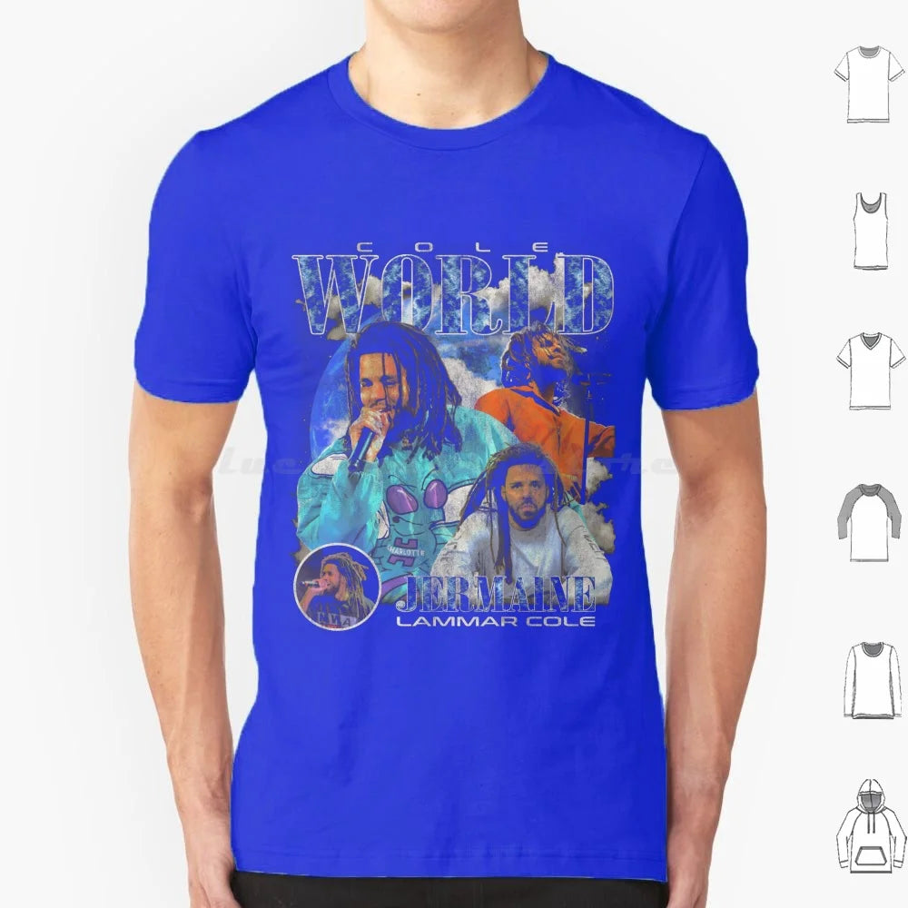 Jermaine Lamarr Cole Vintage Bootleg Graphic Fans Made T Shirt Big Size 100% Cotton J Cole Jermaine Lamarr Cole Hip Hop Rapper
