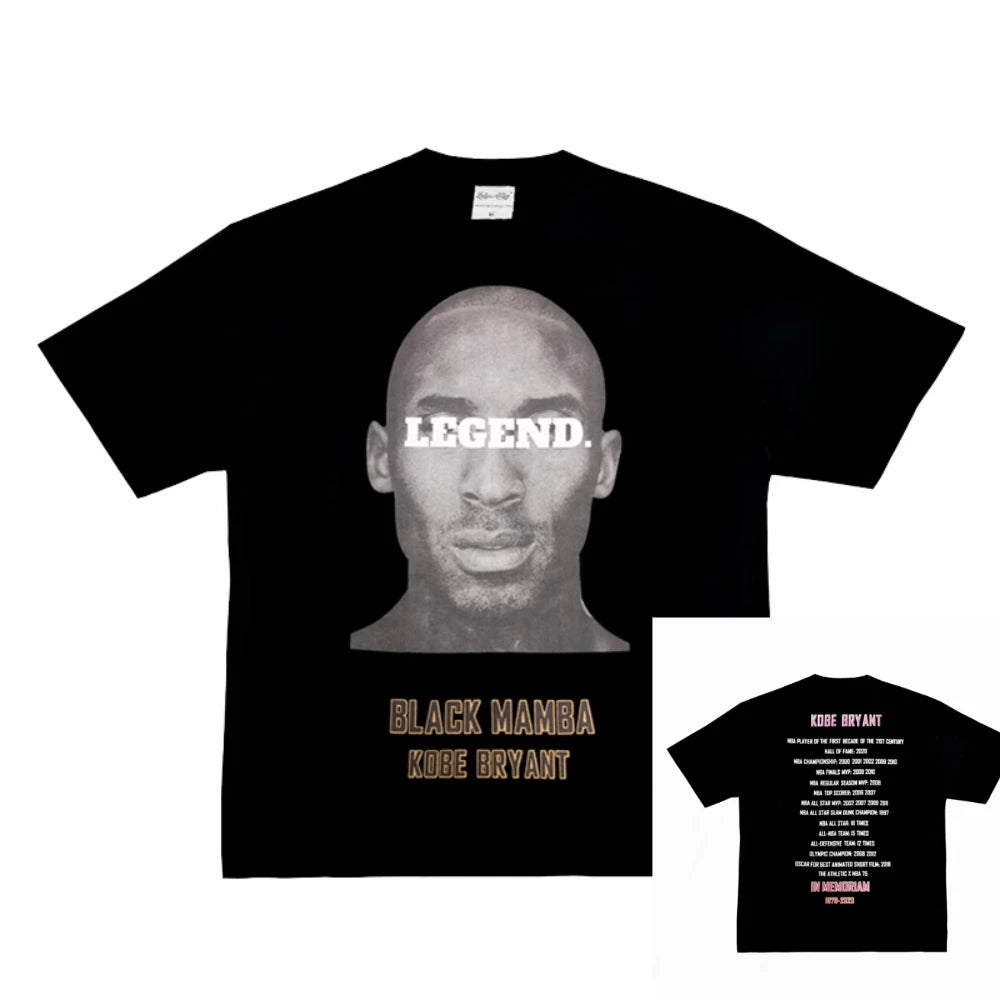 Klassieke basketbalster Kobe Bryant mannen vrouwen T-shirt print tshirt kleding streetwear tee katoen oversized Y2k hiphop zomer