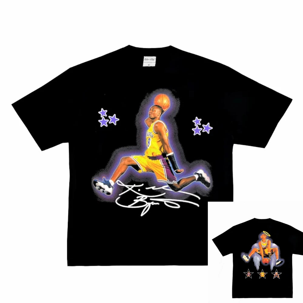 Klassieke basketbalster Kobe Bryant mannen vrouwen T-shirt print tshirt kleding streetwear tee katoen oversized Y2k hiphop zomer