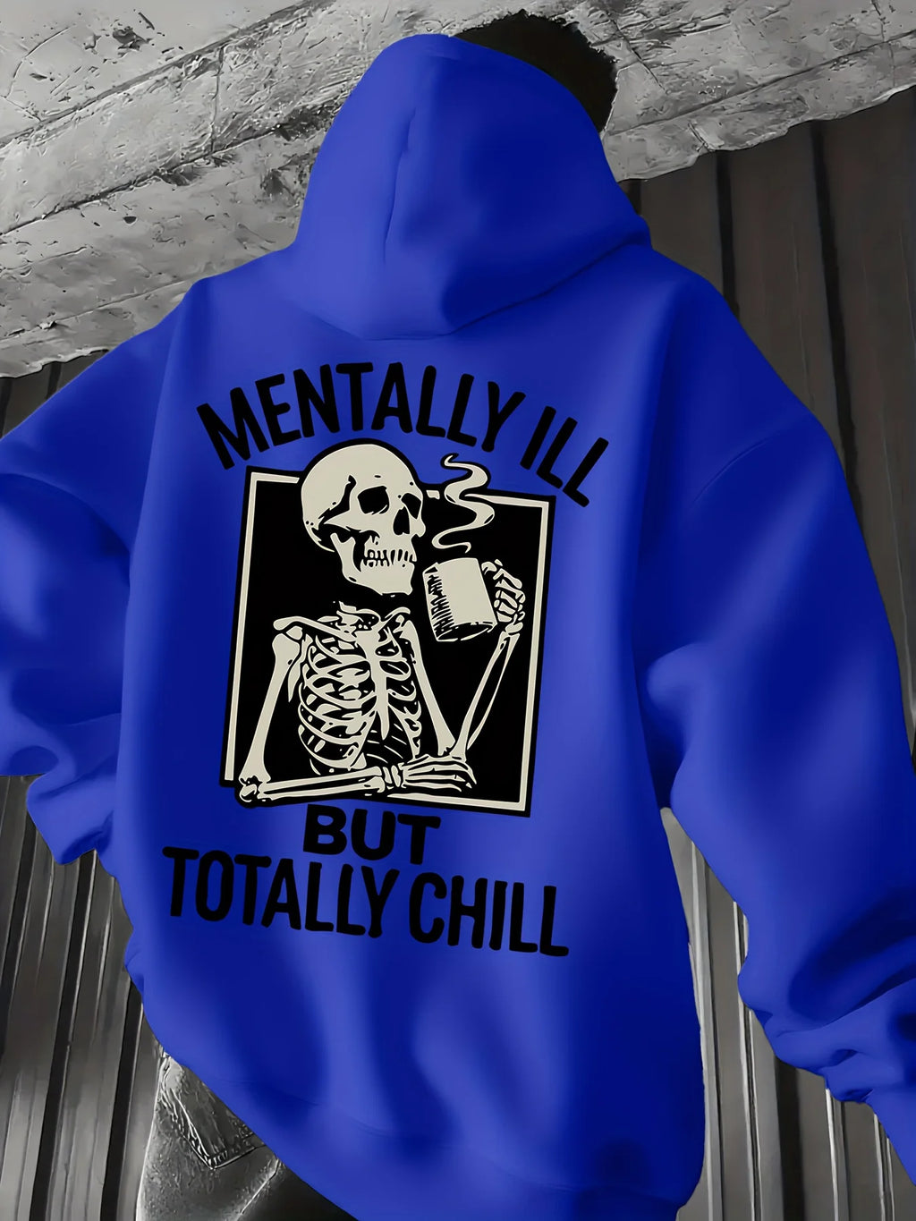 Men's Fashion Print Hoodie Sweatshirt Printed Pattern Kangaroo Pocket Printed Design Casual Hoodie Trendy Men's Hoodie