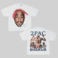 2pac Shakur Pattern T-shirt Double-sided Rap Hip-hop Tribute T-shirt 2026 Summer Neutral Loose Cotton Sports Shirt Punk Y2k