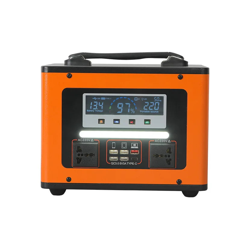 220V 600W Portable Power Station Outdoor Camping Emergency Power Supply AC 600Wh Backup Battery for Travel Fishing Live Stream