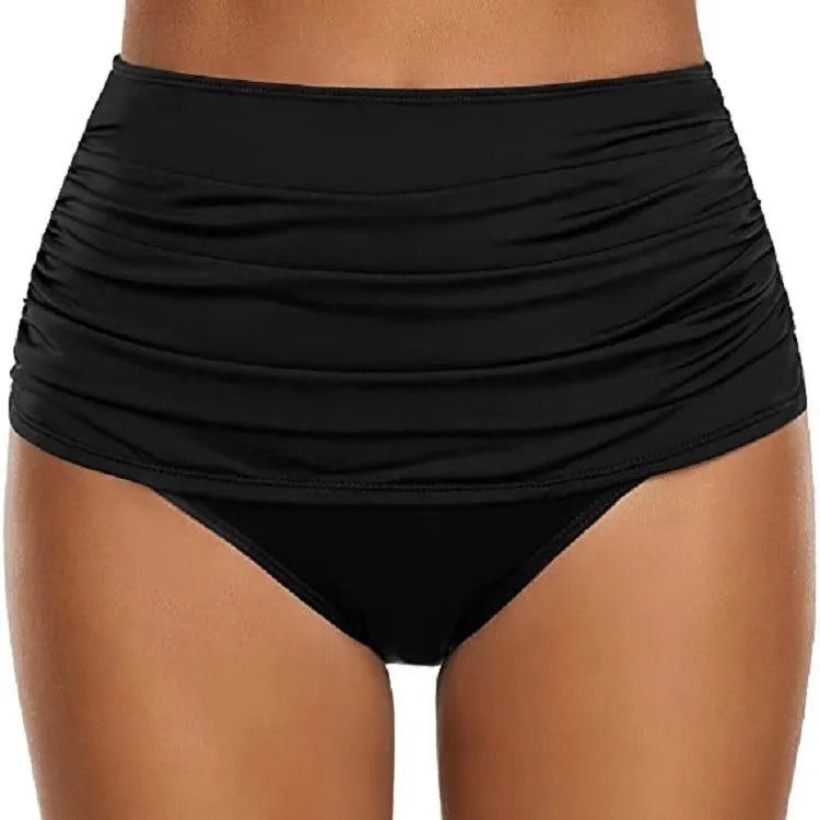 Woman Swimsuits Swim Shorts High Waist Black Swimming Shorts Butt Lifting Navy Blue Bathing Shorts Tankini Beach Shorts Solid