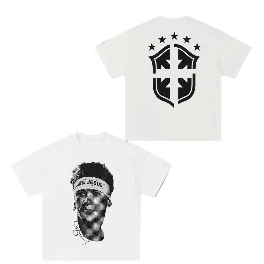 2026 Neymar American Football Star Print Short-sleeved T-shirt Women Clothing Athleisure Print Fashion Tee Aesthetic Clothes Ins