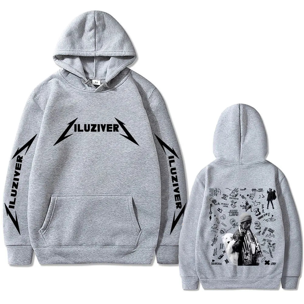 Rapper Lil Uzi Vert Luv Is Rage 2 2025 Hoodie Men Women Hip Hop Fashion Pop Music Sweatshirt Male Casual Oversized Streetwear