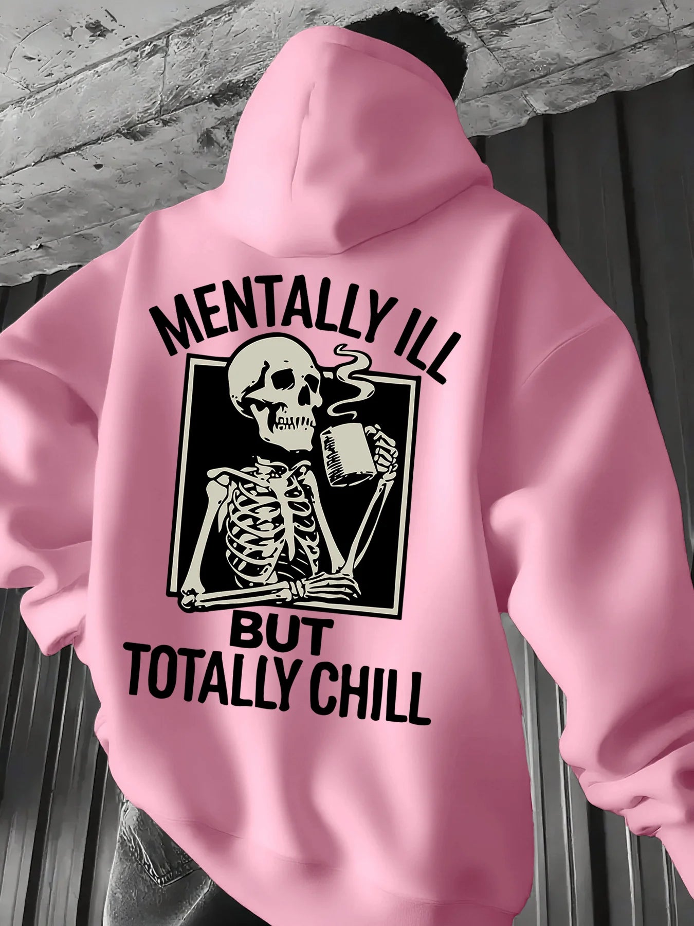 Men's Fashion Print Hoodie Sweatshirt Printed Pattern Kangaroo Pocket Printed Design Casual Hoodie Trendy Men's Hoodie