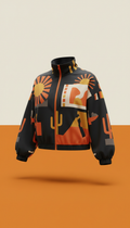 Desert Glow Statement Windbreaker