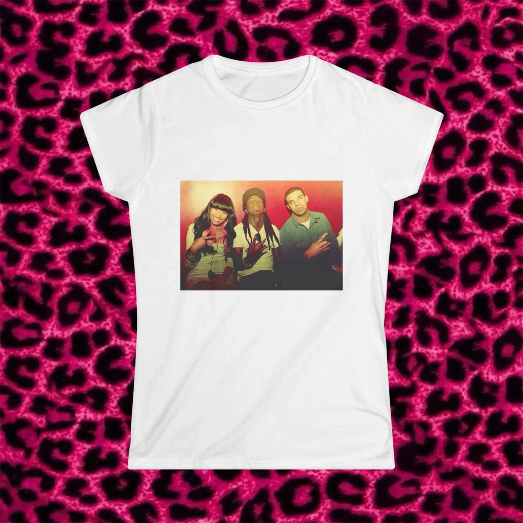 Nicki Minaj Drake Lil Wayne Iconic Big 3 T Shirt Y2K Rap Inspired Fitted