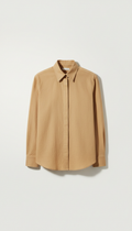 Structured cotton shirt in sandstone