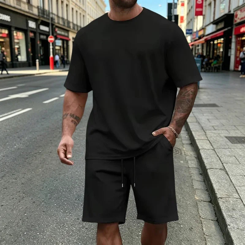 Men's T-Shirt Set Casual O Neck Tees Tracksuit 2026 Sports Jogging Man Clothes Summer Fashion Mix and Match Short Sleeves Shorts