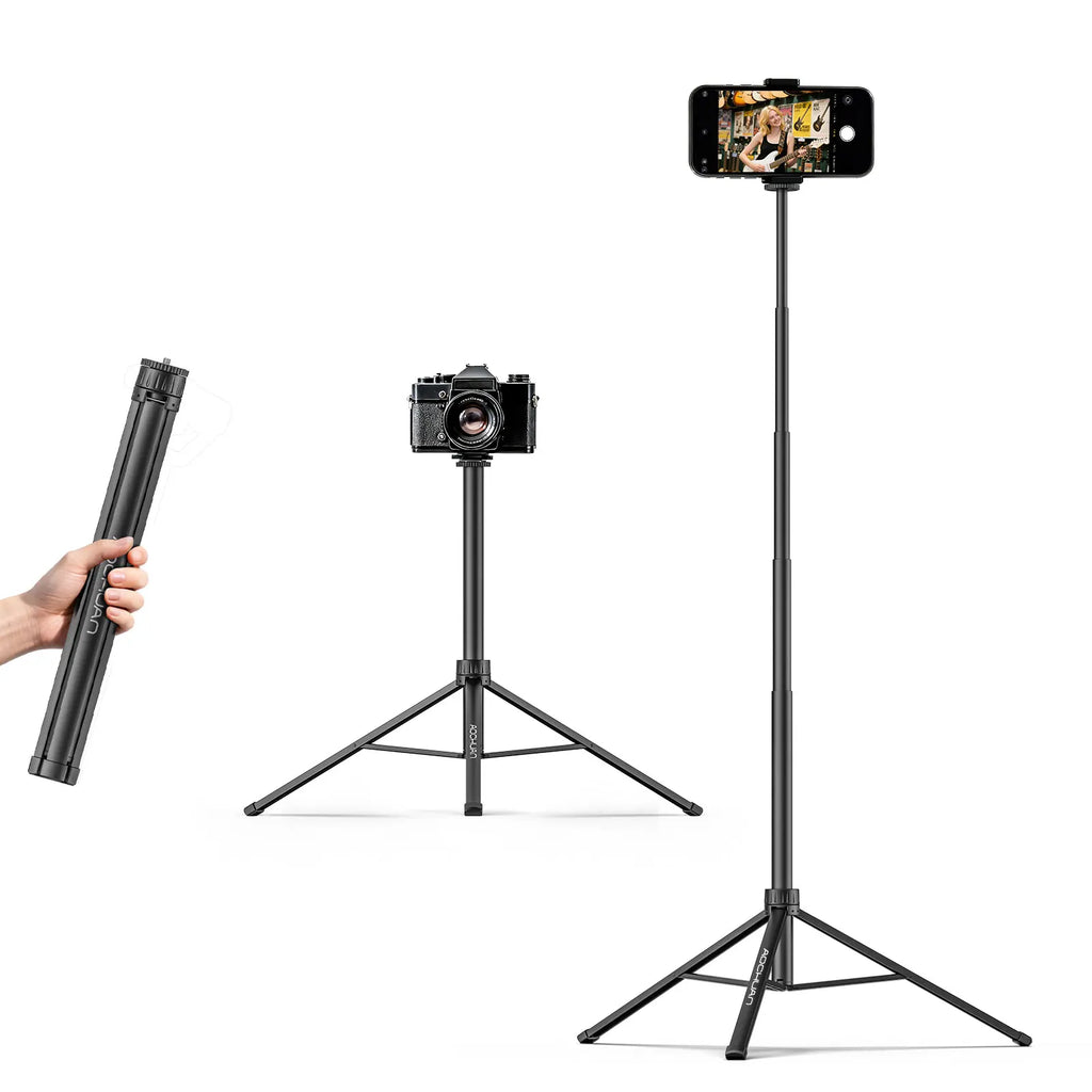 AOCHUAN 61 inch Aluminum Alloy Tripod 4/1 Threaded Interface Suitable For Any Device