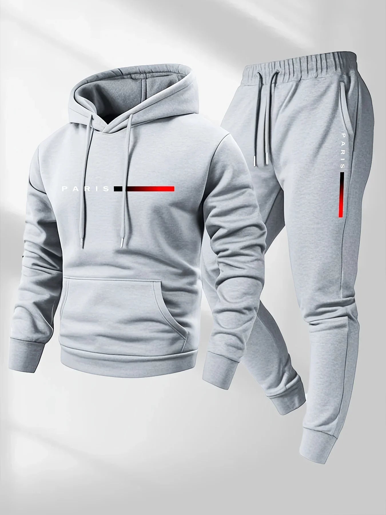 New Trend Street Fashion Letter Printed Sportswear Set Men's Hooded Sportswear Pants Set Spring and Autumn Winter Warmth Set