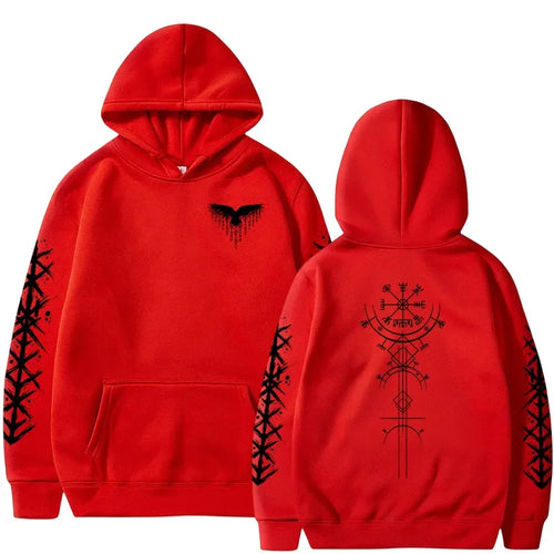Autumn Winter Hot Sale Men's Hoodie High Grade Ancient Viking Rune Pattern Sweatshirt Male Home Outdoor Comfort Warm Casual Coat