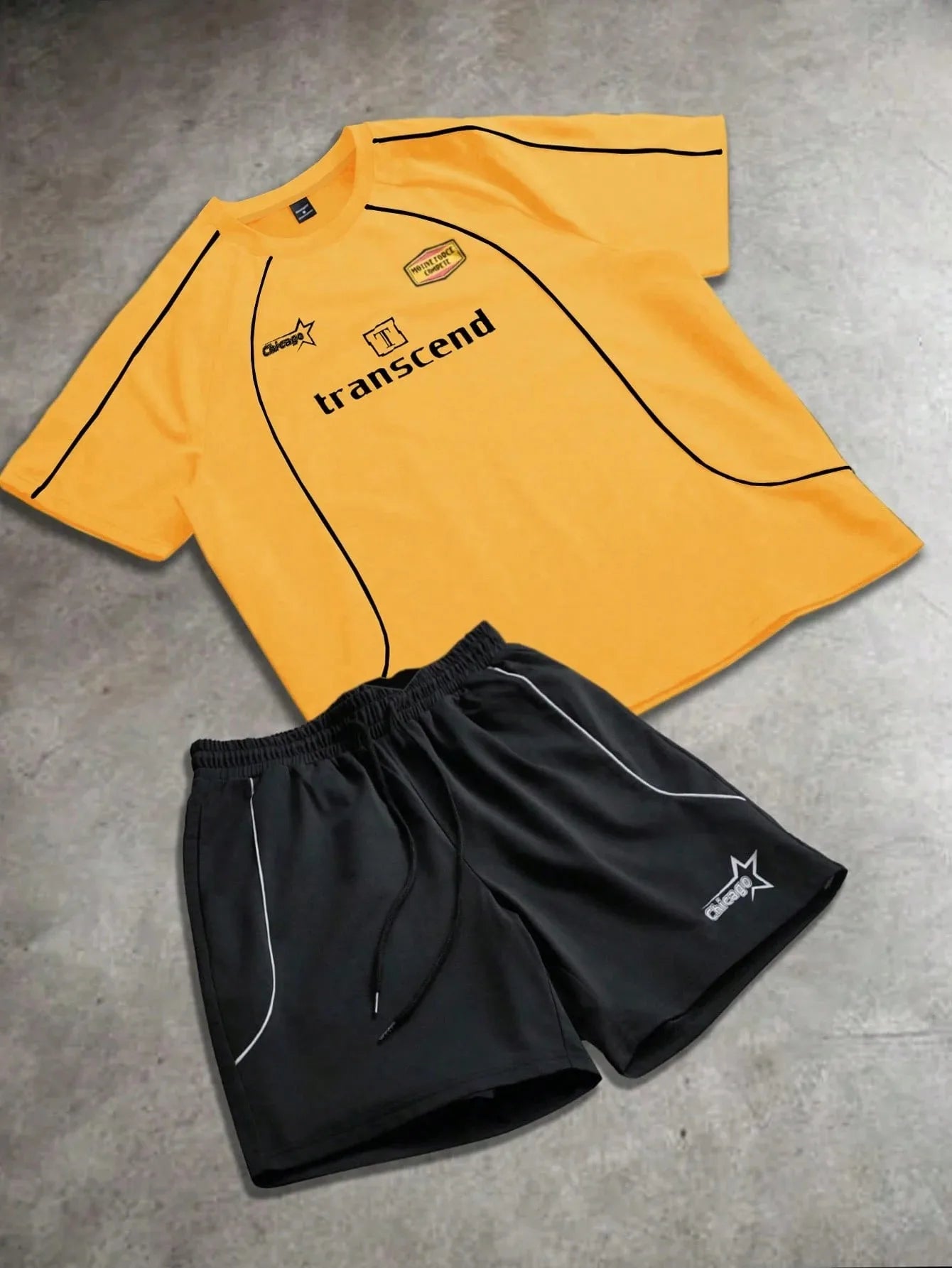 2026 Summer New Men's Short-Sleeved Shorts Set with 3D Letter Print - Street Casual Fashion Comfortable Soft Breathable