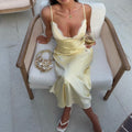 Elegant Satin Mermaid Party Dress