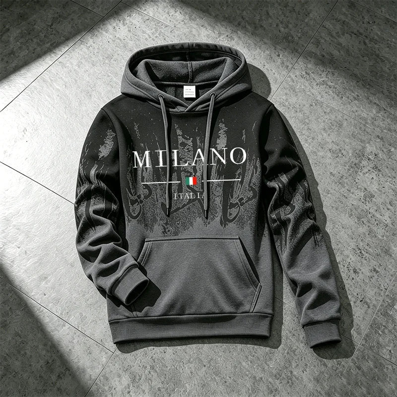 2026 New Arrival Men's Tracksuit Hoodie&sweatpants Italy Fashion Sportswear 2pcs Set Male Daily Casual Sports Hooded Jogger Suit - Desert aura