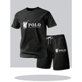 2026 Summer Men's Set Urban Casual Fashion T-shirt and Shorts High Quality Crew Neck Short Sleeve Outfits Male Daily Sportswear - Desert aura