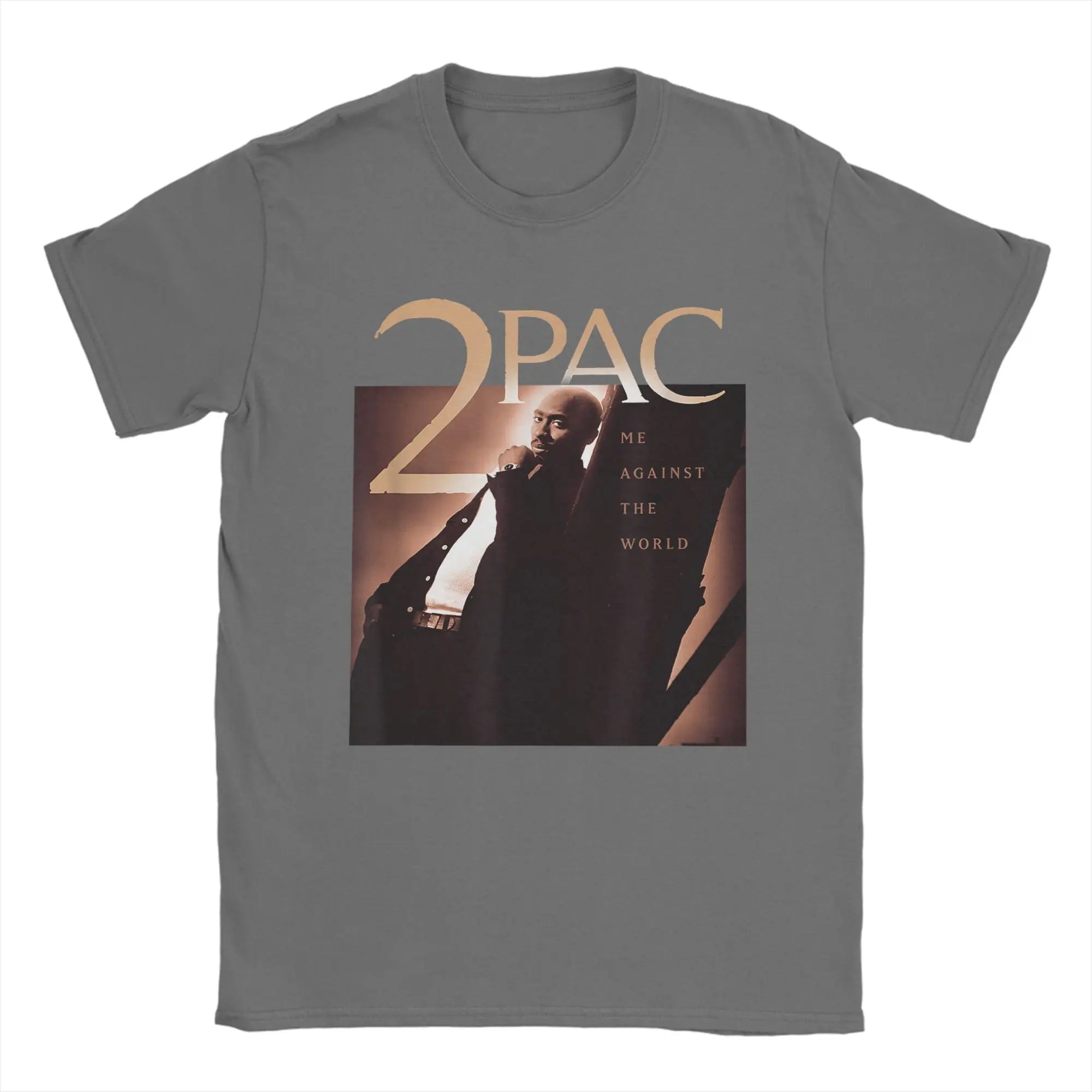 Rapper Tupac 2pac Graphic Printed (2) T-Shirts Men  Fashion 100% Cotton Tees O Neck Short Sleeve T Shirt Plus Size Clothes