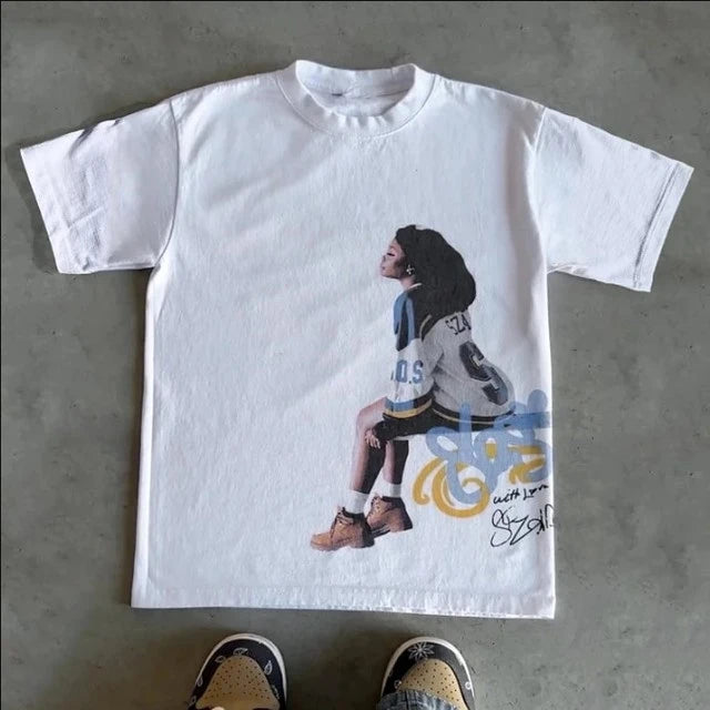 2025 SZA MARIAS Lamar TShirt Grand National Tour Men and Women Clothing Oversize Vintage Unisex High Quality Cotton Clothes