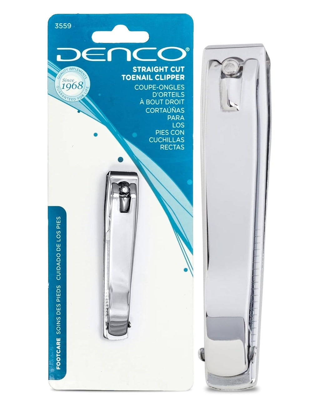 Straight Cut Toenail Clipper – Precision Straight Edge Cutter for Thick & Regular Nails, Tool for Ingrown Toenails – Heavy Duty Stainless Steel Nail Clippers with Built-In File