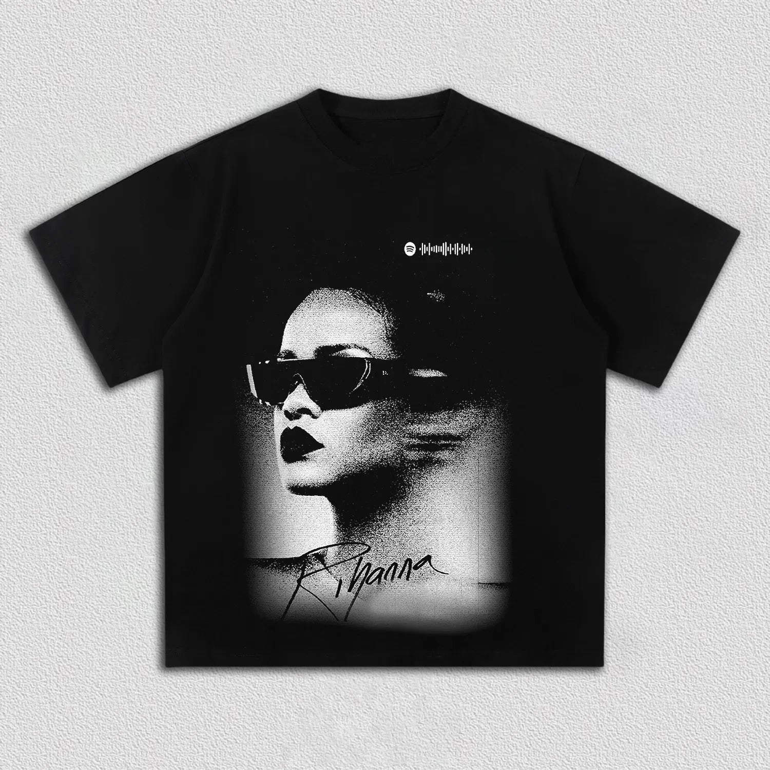 Rihanna Black & White Sunglasses Portrait Graphic T Shirt Men Women Retro R&B Pop Cotton Short Sleeve Streetwear Tee