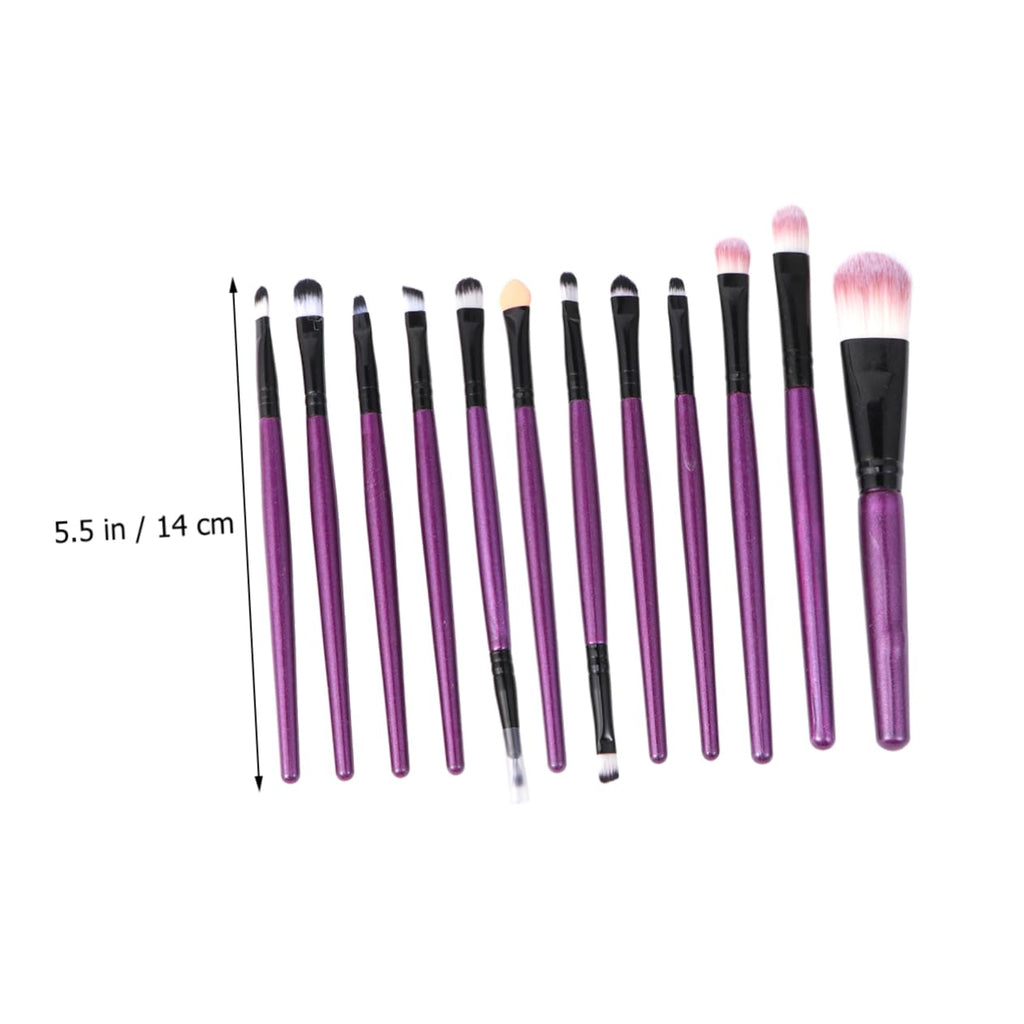 12Pcs Makeup Brush Wooden Handle Angled Blush Brush and Case Professional Cosmetics Kit for Women