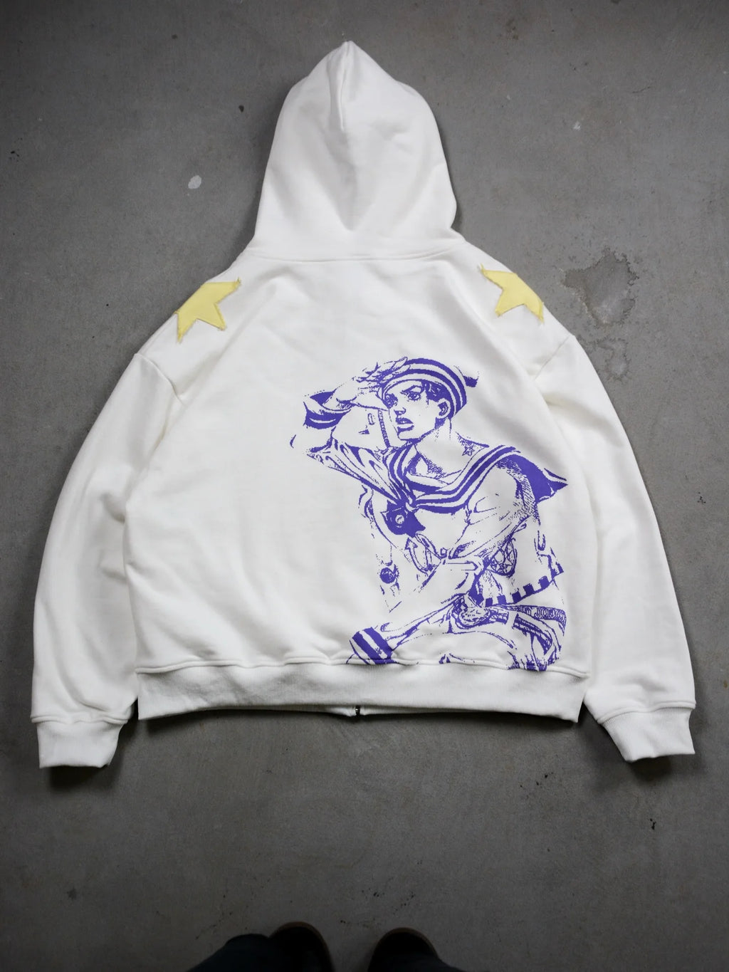Harajuku Jojo Bizarre Adventure Zip Up Hoodies Embroidery Johnny Joestar Zip Up Hoodie Hip Hop CoupleS Y2k Street Sweatshirt
