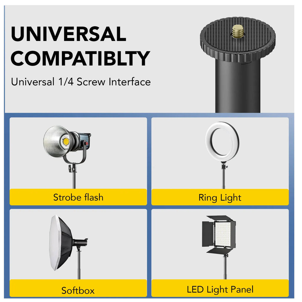 AOCHUAN 61 inch Aluminum Alloy Tripod 4/1 Threaded Interface Suitable For Any Device