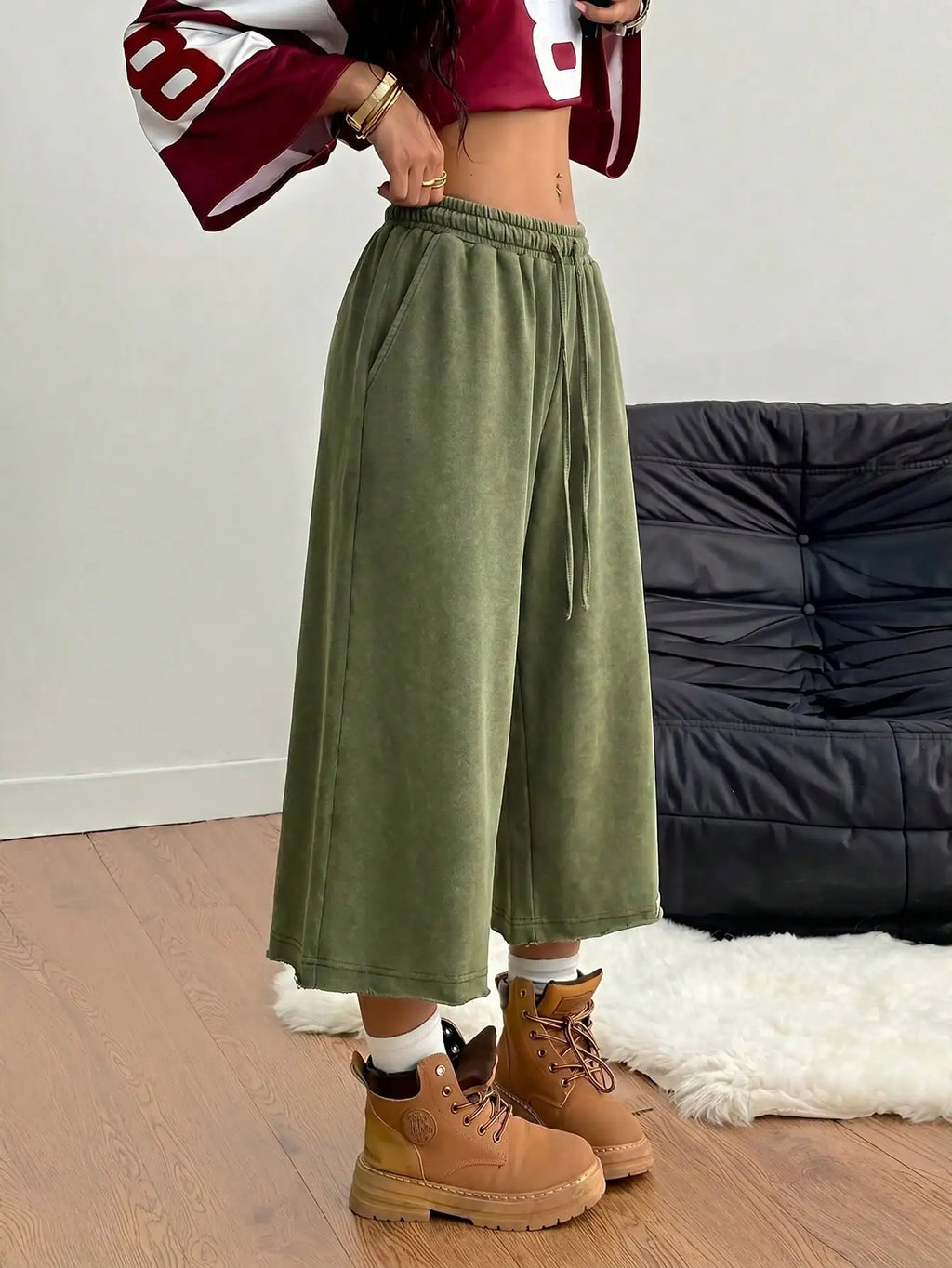 Coolane Women Summer Streetwear Vintage Washed Distressed, Comfortable Denim Effect Green Shorts