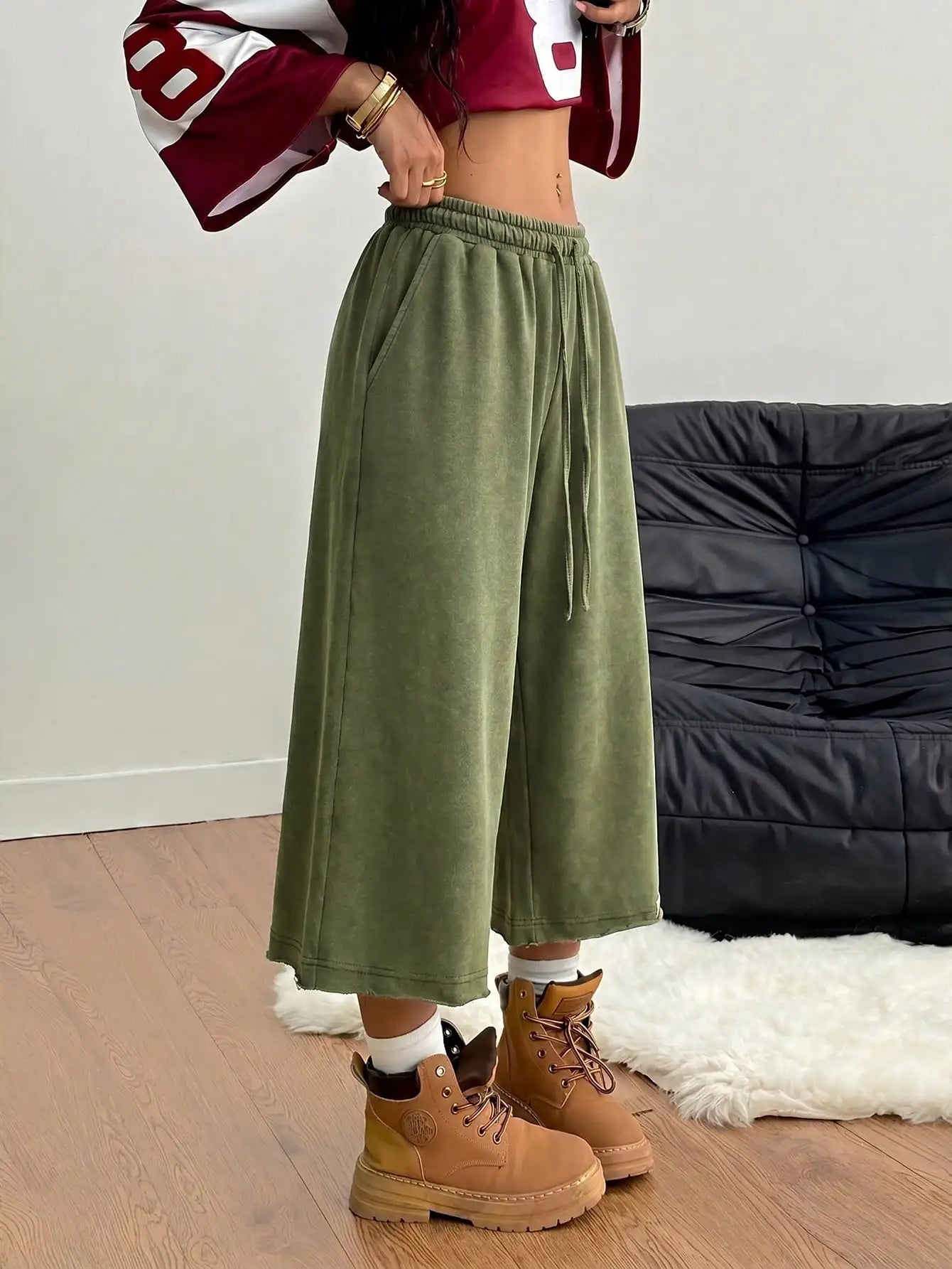 Coolane Women Summer Streetwear Vintage Washed Distressed, Comfortable Denim Effect Green Shorts