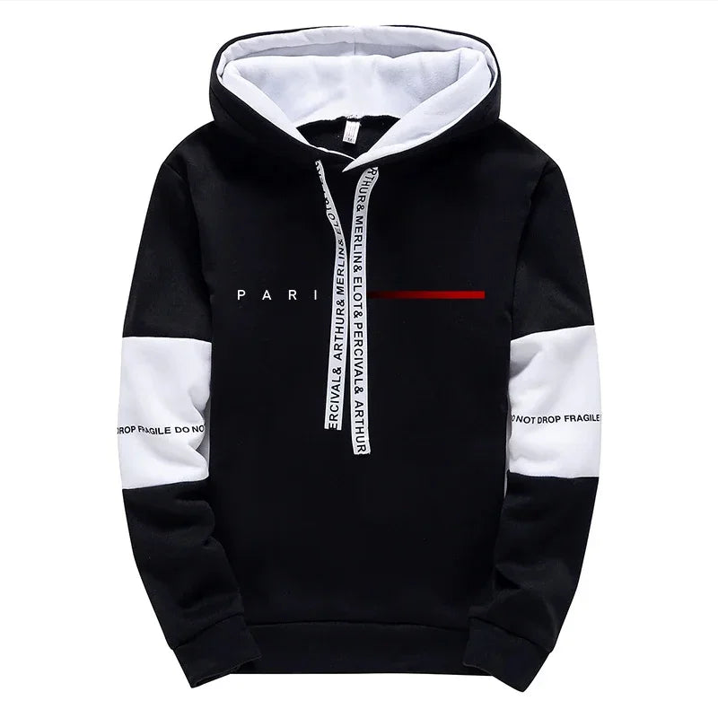 Men's Set Paris Fashion Hoodie and Sweatpants Streetwear Male All Season Daily Casual Sports Pullover Jogging Pants Tracksuit
