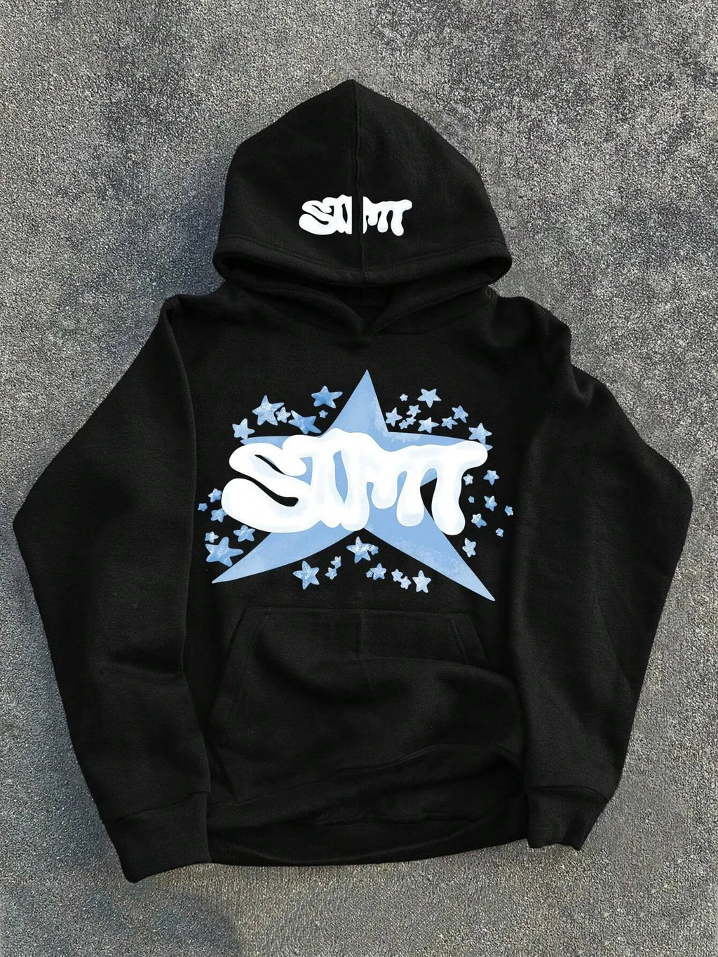 The new men's hooded sweatshirt for Spring and Autumn is casual fashionable and comfortable with 3D star pattern printing