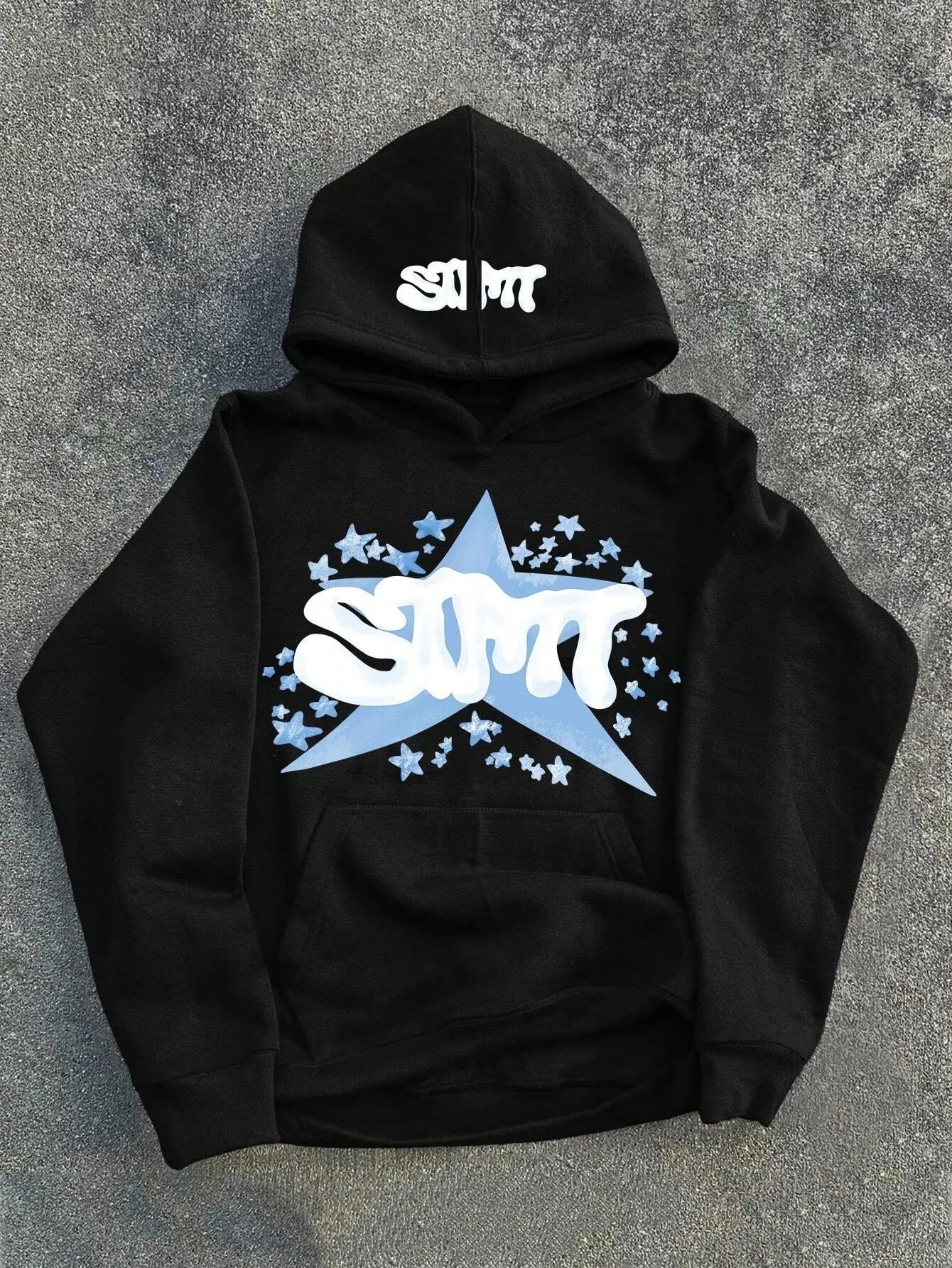 The new men's hooded sweatshirt for Spring and Autumn is casual fashionable and comfortable with 3D star pattern printing