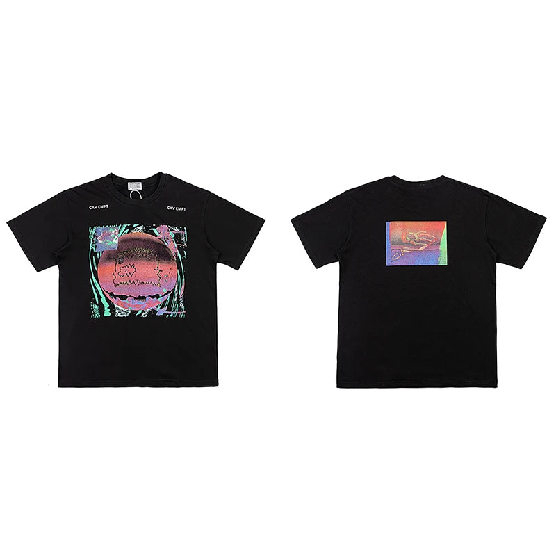 Cav Empt Japanese-style Trend Short-sleeved T Shirt Vintage Creative Print C.E Men's Women Round-neck T-shirts