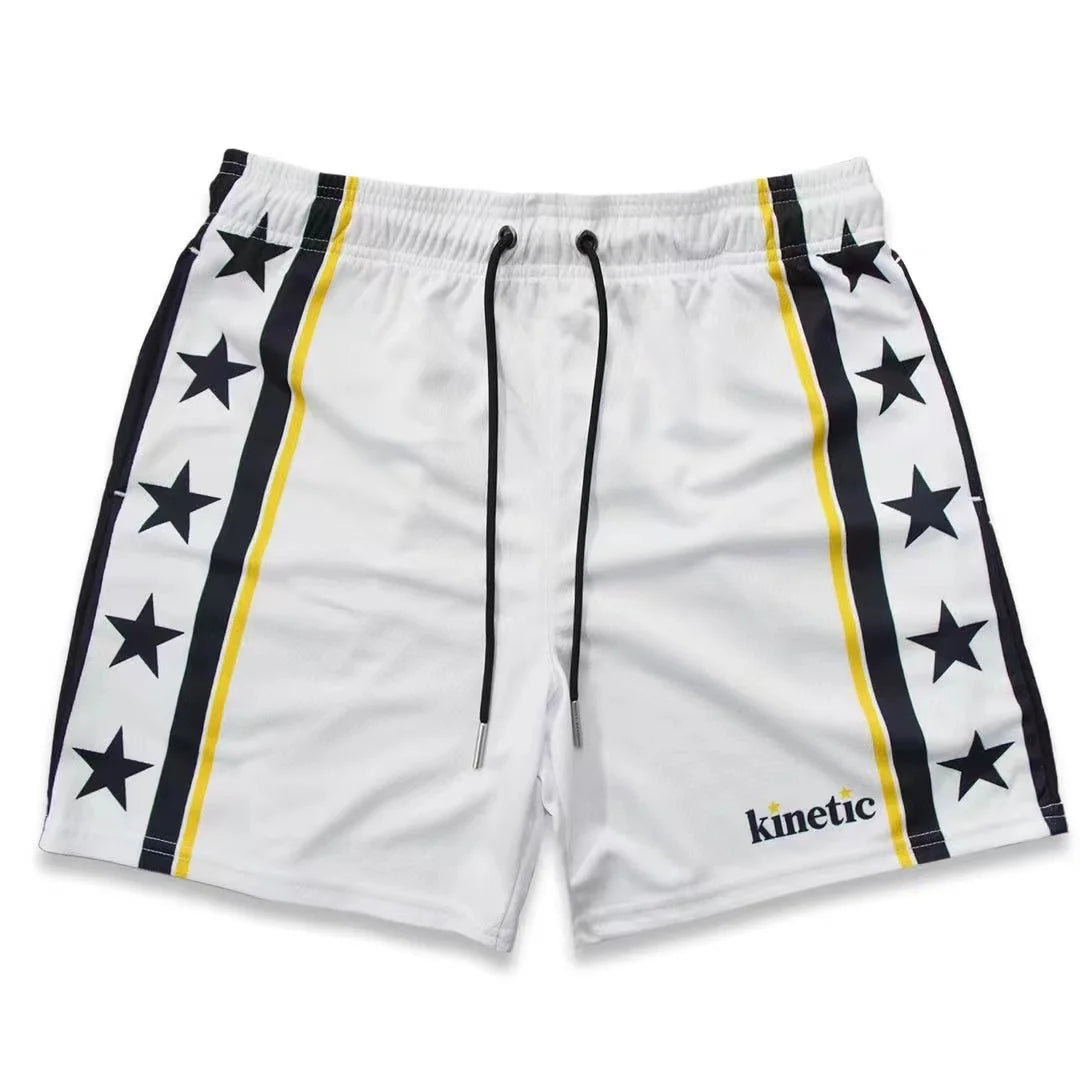 2025 Breathable Men Shorts GYM Basketball Running Quick-Drying Shorts Baggy Flame Print Fashion Shorts Summer Shorts