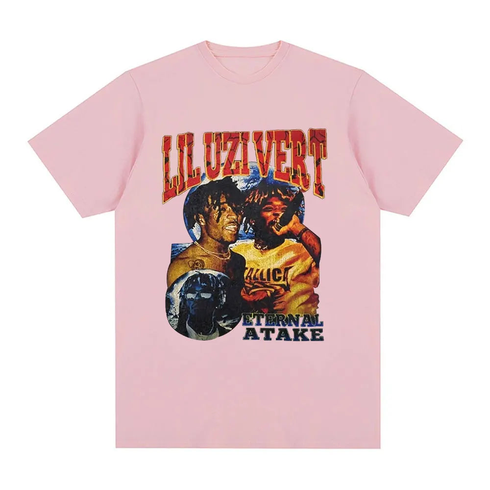 Rapper Lil Uzi Vert T-shirt Music Album Eternal Atake Graphic T Shirt Men's Hip Hop Vintage Short Sleeve Oversized T-shirts Tops