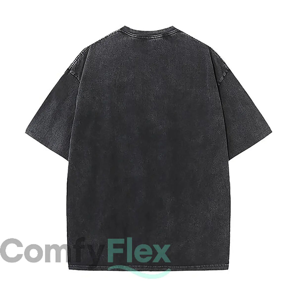 Good News Jesus Saves Christian Bible Verse Washed Vintage Short Sleeve Loose Streetwear Tee