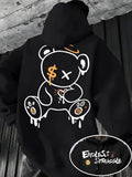 Men's Fashion Trend Hooded Sweatshirt with Print - Men's Bear pattern hoodies men clothing streetwear promo