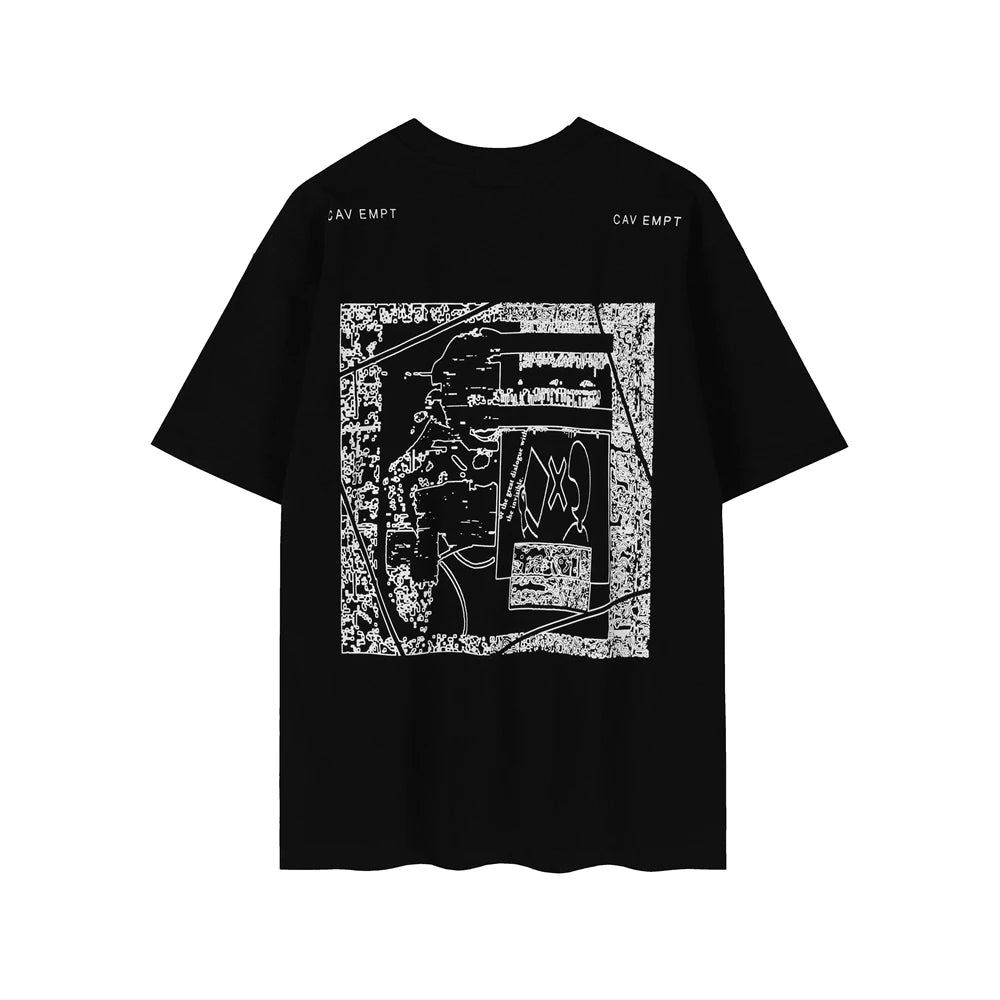 Black Cav Empt T Shirt Men Women Oversized CAVEMPT T-Shirt Top Version Tee Tops