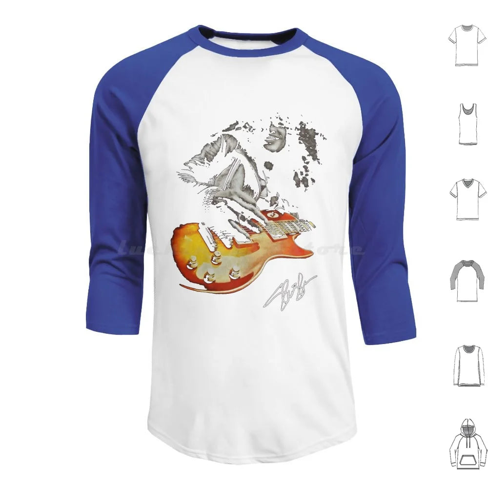 Guitar Shredding Slash Signature Guns N Roses Essential T-Shirt Hoodies Long Sleeve Guitar Shredding Slash Signature
