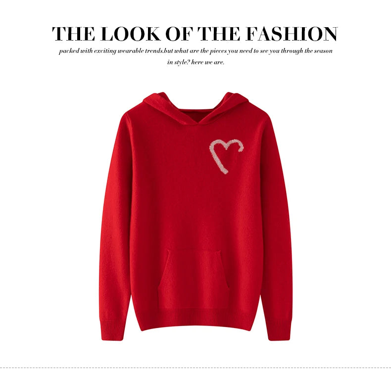 New 100% Merino Wool Pullover For Men Thick Jacquard Sweater Knit Autumn Winter Hoodie Long Sleeves Soft Casual Top