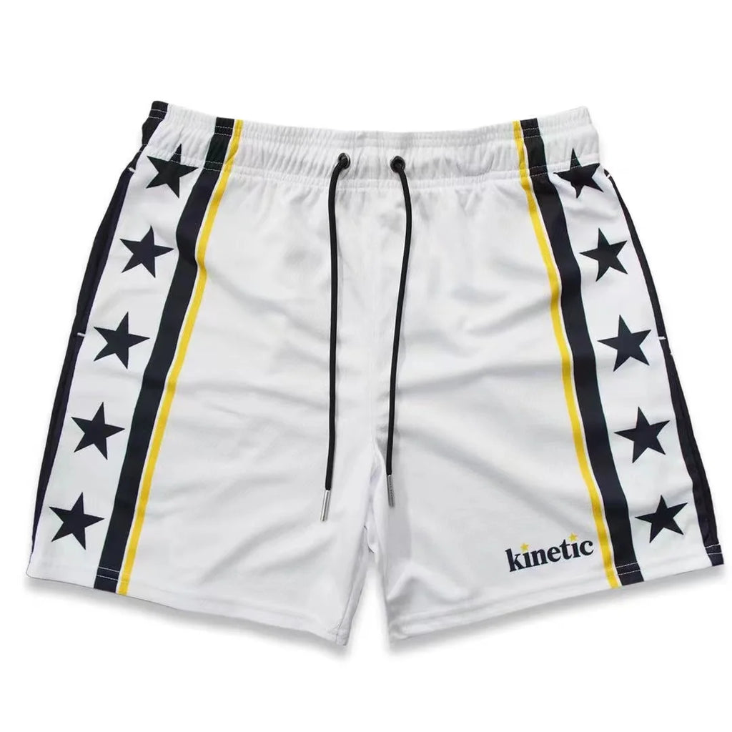 2025 Breathable Men Shorts GYM Basketball Running Quick-Drying Shorts Baggy Flame Print Fashion Shorts Summer Shorts