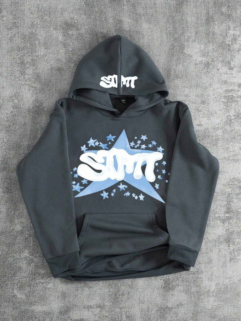 The new men's hooded sweatshirt for Spring and Autumn is casual fashionable and comfortable with 3D star pattern printing